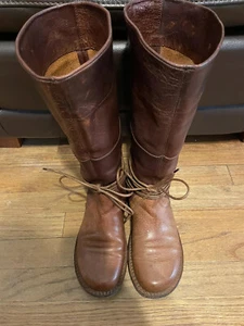 Trippen Mexico Brown Tall Leather Boots Women’s Size 36 Made In Germany So Cute! - Picture 1 of 12