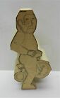 Clown with Bicycle Cutout Basswood Roughout For Wood Carving 9" Tall, 4" Wide