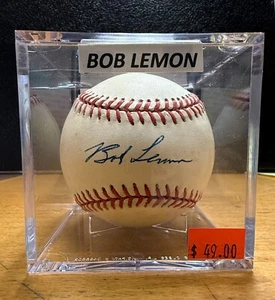 Bob Lemon Autograph Baseball PSA/DNA Certified - Picture 1 of 5