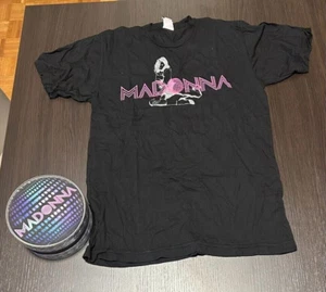 Madonna Fan Club LARGE Confession T-Shirt & Disco Mirror Tin - RARE SEALED - Picture 1 of 4
