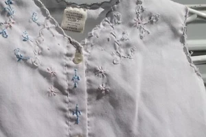 VTG Newborn Cotton unisex Pink Blue Embroidered Shirt Pants Set FREE SHIP! - Picture 1 of 8