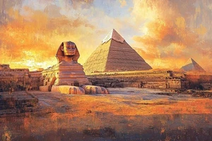 Egyptian pyramids Canvas Picture Print Wall Art - Picture 1 of 3