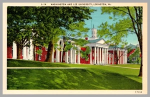 Washington and Lee University Lexington VA Linen c1930 Exterior View Postcard - Picture 1 of 2