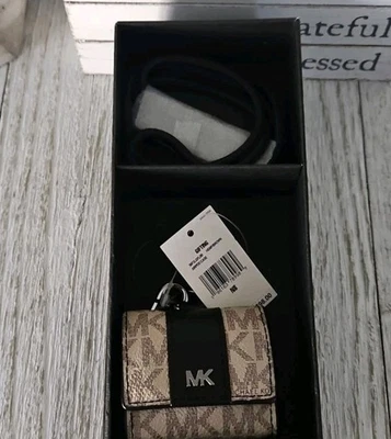 Michael Kors Men's Women's Airpods Case Unisex Brown With Laynard Comes With Box - Image 1 of 3