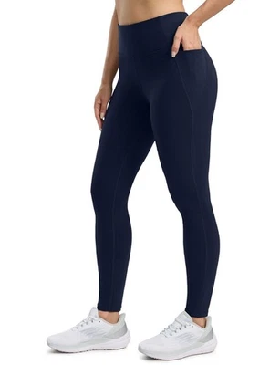 Women's Fleece Lined Leggings with Pockets 27" Water Resistant Winter Thermal... - Imagem 1 de 4