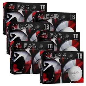 Clear Tour Black Golf Balls - White - 6 Dozen Bundle - Picture 1 of 3