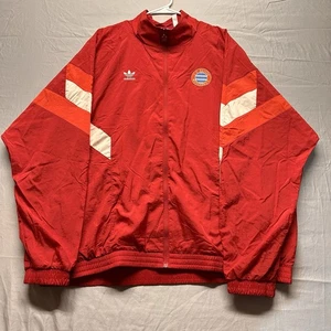 Adidas FC Bayern München Jacke Herren 2XL Full Zip Rot Windbreaker IS6508 - Bild 1 von 11