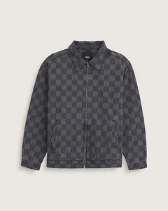 Nueva chaqueta para mujer Vans Pitstop de mezclilla a cuadros negra descolorida talla S - Imagen 1 de 4