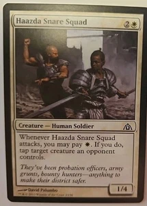 MTG Magic The Gathering Card Haazda Snare Squad Creature Human Soldier White  - Picture 1 of 2