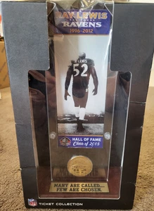 Ray Lewis Baltimore Ravens NFL Hall Of Fame 2018 Highland Mint Ticket Collection - Bild 1 von 10