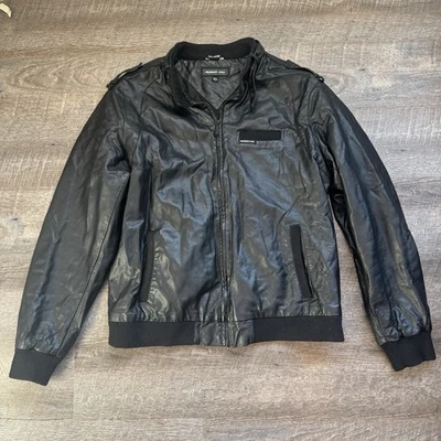 Members Only Black Bomber Jacket Men’s 3XL  Retro 80s Style Zip Up Coat - Image 1 of 4