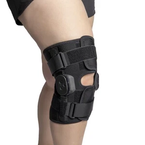 Plus Size External Hinged Knee Brace with Compression Wrap for Big & Wide Thighs - Picture 1 of 7