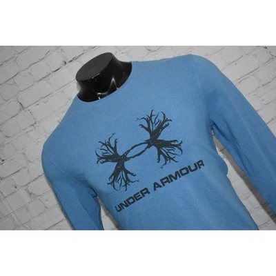 Camisa de gimnasio Under Armour entrenamiento para hombre talla pequeña suelta HeatGear azul Foto 1 de 4