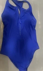 Fabletics Damen Bademode XL Blau Einteiler High Tide Reißverschluss vorne Neu - Bild 1 von 6