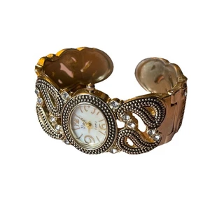 Orologio Bracciale Donna Vivani Bracciale Accenti Cristallo Nuova Batteria Tono Oro - Foto 1 di 15