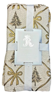 Servilletas Rachel Ashwell (8) oro blanco arcos árboles algodón metálico 18 x 18 nuevas en paquete Foto 1 de 4