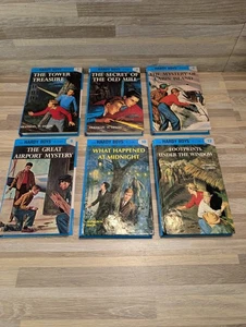 The Hardy Boys Books, 1, 3, 8, 9, 10, 12 Hard Cover Set, Franklin W. Dixon Exc - Imagen 1 de 14