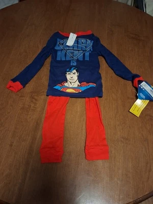 Superman Boys  Long  Sleeve Pj Set Sz 4t New With Tags - Image 1 of 4