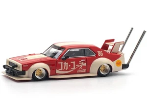 POP RACE 1:64 SKYLINE GT-R V8 DRIFT "HAKOSUKA" RHD "COCA-COLA" MODEL PR640135-1F - Picture 1 of 9