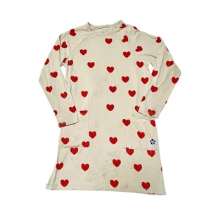 Mini Rodini Hearts Pocket Dress Size 6-8 - Picture 1 of 10
