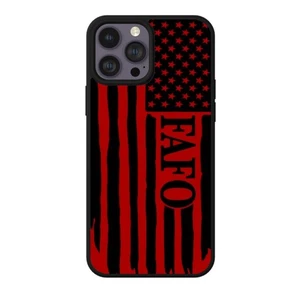 Custodia telefono FAFO bandiera patriottica rossa resistente antiurto protettiva - Foto 1 di 9
