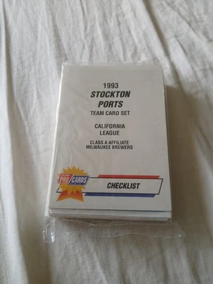 1993 Fleer Pro Cards STOCKTON PORTS TEAM SET   SEALED  Brewers  25 Cards  - Image 1 of 2