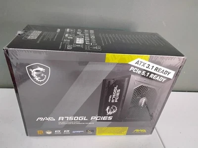 MSI - MAG A750GL PCIE 5 750W ATX 3.1 Full Modular 80+ Gold Gaming Power Supply - Image 1 of 3