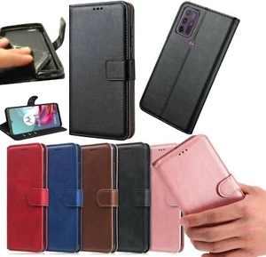 For Motorola Moto G13 G23 G53 Case Leather Flip Slim Gel Wallet Book Phone Cover - Picture 1 of 22