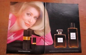 1972 Chanel No 5 Original Catherine Deneuve Color Ad - Picture 1 of 1