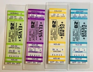 Elvis Presley Concert Ticket 1977 Mint Unused Set of Four 9/26/77 9/28/77 RARE - Picture 1 of 10