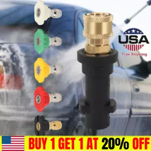 6x For Karcher K2 K7 High Pressure Washer Gun Adapter 1/4" Spray Nozzle Tips Set - Picture 1 of 11