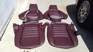 PORSCHE 944 911 951 964 968 85-94 SEAT KIT GERMAN VINYL UPHOLSTERY MAGENTA NEW - Picture 1 of 5