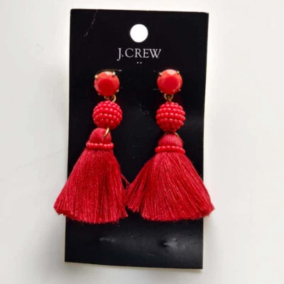 Nuevos pendientes colgantes de borla Jcrew de 6 cm regalo vintage para mujer fiesta vacaciones joyería Foto 1 de 3