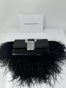 Brandon Blackwood Medium Nia Bag with Feathers $500msrp - Picture 1 of 7