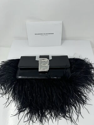 Brandon Blackwood Medium Nia Bag with Feathers $500msrp - Image 1 of 4