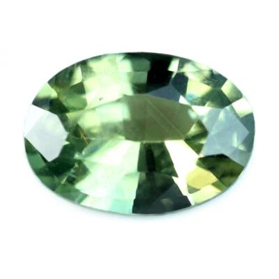 Certified Natural Green Sapphire 0.61ct VS Clarity Madagascar Oval 5.9x4.2 mm - Image 1 of 4