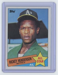 1985 TOPPS RICKEY HENDERSON OAKLAND ATHLETICS. #706