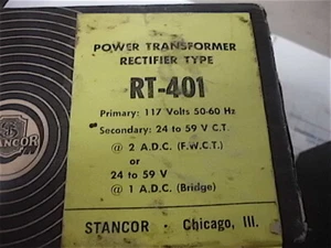 Stancor | RT-401 NiB Power Transformer 24-59V  2 ADC - Picture 1 of 2