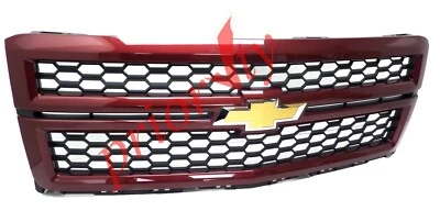 23194170 Front Grille Black Mesh Deep Ruby Metallic 2014-15 Chevrolet Silverado - Image 1 of 4
