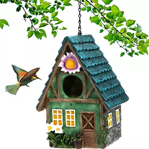 Garden Bird House, Clearance Hanging Wooden Bird Nest, Colorful Decorative Cute - Picture 1 of 12