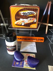 1998 Hot Wheels Twin Mill Metal Lunch Box Thermos Pringles Container Orig Papers - Picture 1 of 5
