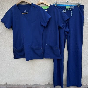 Women's Jockey Navy Blue Scrub Set Size S - Picture 1 of 12