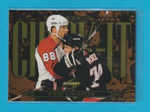 Eric Lindros 1997-98 Score Check-It #1 Philadelphia Flyers