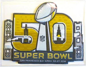 SUPER BOWL 50 ~ DENVER BRONCOS & CAROLINA PANTHERS Willabee Ward NFL PATCH ONLY - Picture 1 of 1