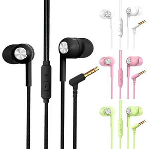Auricolari In Ear Cuffie Con Microfono 3.5mm Auricolari Cablati Stereo Universale - Foto 1 di 29