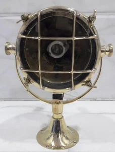 ANTIGUO BARCO MARINO CARGA LATÓN MINI SPOT LIGHT FIXTURE LOTE DE 2 - Imagen 1 de 8