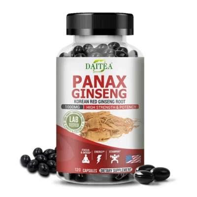 Pure Korean Red Panax Ginseng Extract Capsules - No additives or fillers - Image 1 of 4