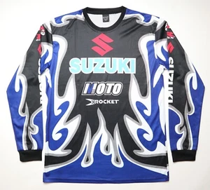 SUZUKI TEAM MOTO RACING LANGARM SHIRT TRIKOT OBERTEIL VINTAGE RETRO HERREN GR. M/L - Bild 1 von 9