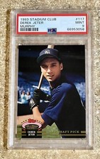 1993 Stadium Club Murphy #117 Derek Jeter Rookie Card RC PSA 9 MINT New Grade!
