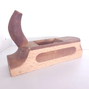 Avión de madera antiguo 9,4" hoja carpintería rústica herramienta cobertizo exhibición para hombre - Imagen 1 de 14